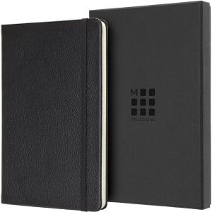 Moleskine Notebook Leather Hard Cover,  Large, Ruled, Sienna Brown, (5" x 8.25")