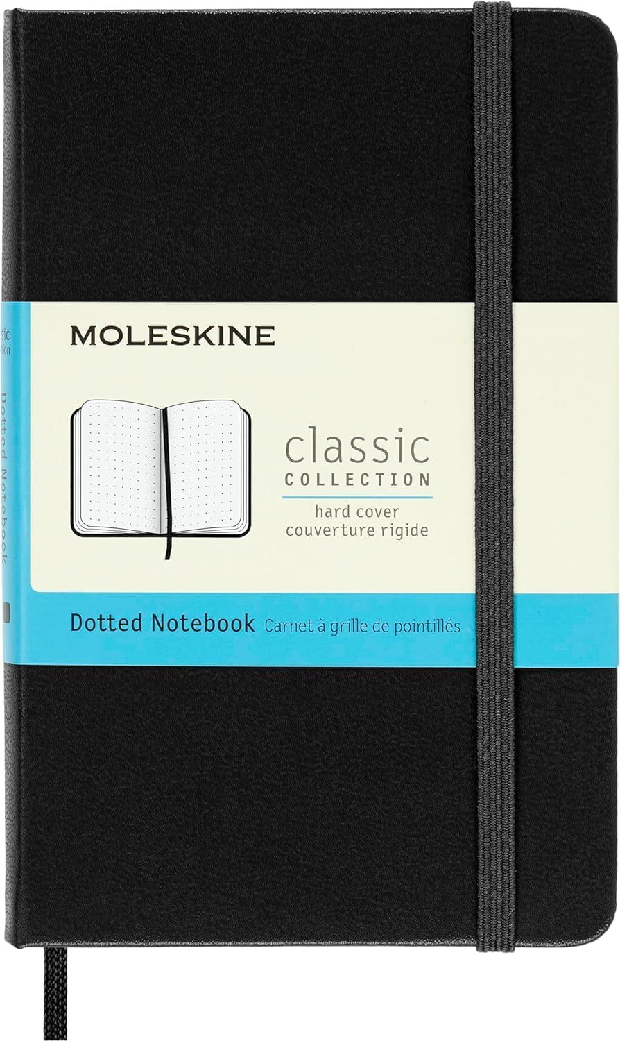 Moleskine Classic Notebook, Hard Cover, Large, Dotted, Black, 192 Pages (5" x 8.25")