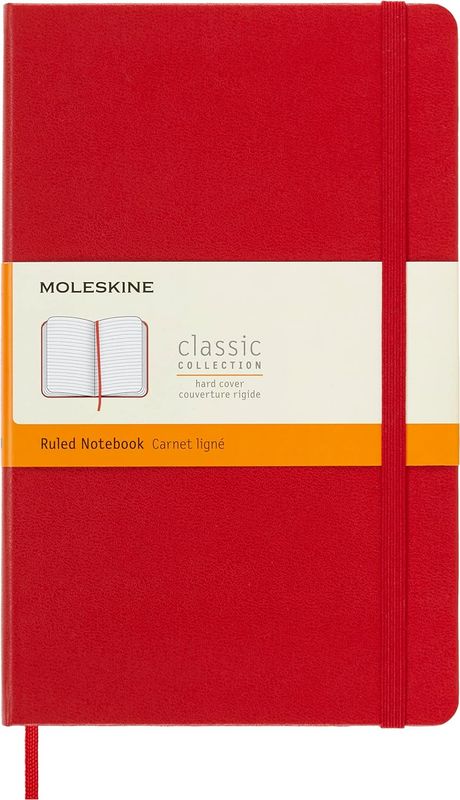 Moleskine Classic Notebook, Hard Cover, Pocket, Ruled, Scarlet Red, 192 Pages, (3.5 Moleskine Classic Notebook, Hard Cover, Pocket, Ruled, Scarlet Red, 192 Pages, (3.5" x 5.5")