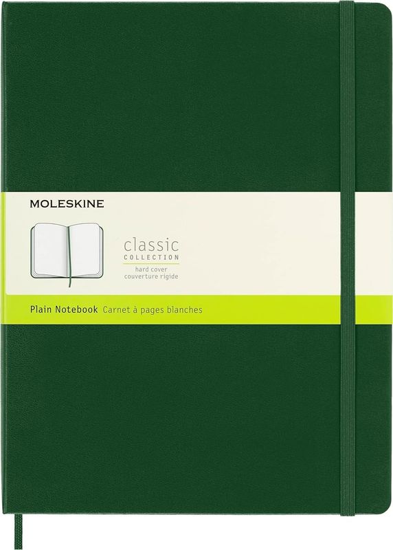 Moleskine Classic Notebook, Soft Cover, X Large, Plain, Myrtle Green, 192 Pages (7.5 Moleskine Classic Notebook, Soft Cover, X Large, Plain, Myrtle Green, 192 Pages (7.5" x 9.5")