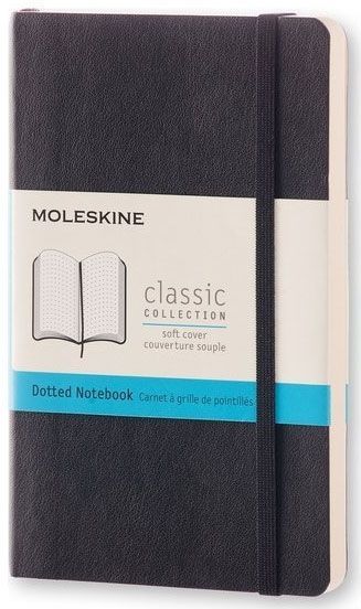 Moleskine Classic Notebook, Soft Cover, Pocket, Dotted, Black, 192 Pages, (3.5 Moleskine Classic Notebook, Soft Cover, Pocket, Dotted, Black, 192 Pages, (3.5" x 5.5")