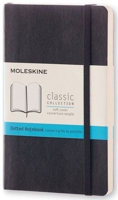 Moleskine Classic Notebook, Soft Cover, Pocket, Dotted, Black, 192 Pages,  (3.5" x 5.5")