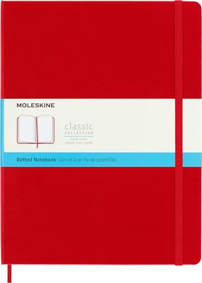 Moleskine Classic Notebook, Extra Large, Hard Cover, Dotted, Scarlet Red, 192 Pages, (7.5 Moleskine Classic Notebook, Extra Large, Hard Cover, Dotted, Scarlet Red, 192 Pages, (7.5" x 9.5")