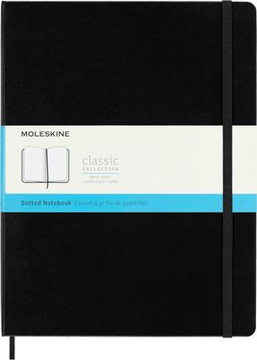 Moleskine Classic Notebook, Hard Cover, X Large, Dotted, Black, 192 Pages, (7.5 Moleskine Classic Notebook, Hard Cover, X Large, Dotted, Black, 192 Pages, (7.5" x 9.5")