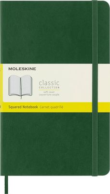 Moleskine Classic Notebook, Soft Cover, Large, Squared, Myrtle Green, 240 Pages, (5 Moleskine Classic Notebook, Soft Cover, Large, Squared, Myrtle Green, 240 Pages, (5" x 8.25")