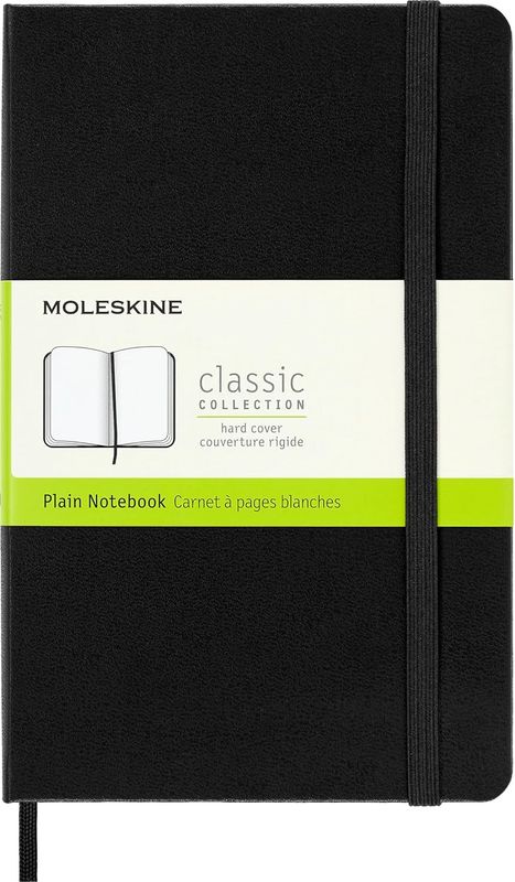 Moleskine Classic Notebook, Hard Cover, Medium, Plain/Blank, Black, 208 Pages, (4.5 Moleskine Classic Notebook, Hard Cover, Medium, Plain/Blank, Black, 208 Pages, (4.5" x 7")