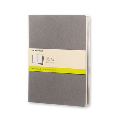 Moleskine Cahier Journal, Soft Cover, X Large, Plain, Grey, 120 Pages (7.5 Moleskine Cahier Journal, Soft Cover, X Large, Plain, Grey, 120 Pages (7.5" x 9.5") (Set of 3)