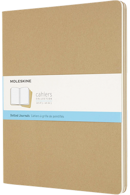 Moleskine Cahier Journal, Soft Cover, XX Large, Dotted, Kraft, 120 Pages (8.5" x 11") (Set of 3)