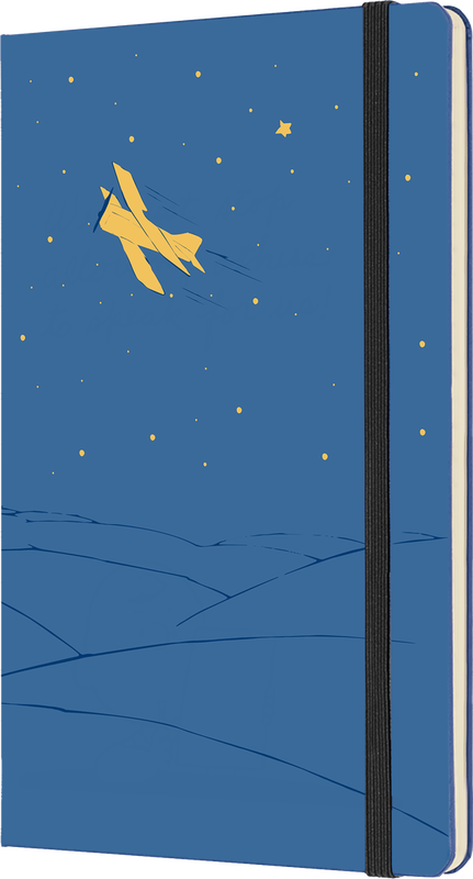 Moleskine Limited Edition Petit Prince Notebook, Large, Ruled, Forget Blue, Hard Cover (5" x 8.25")
