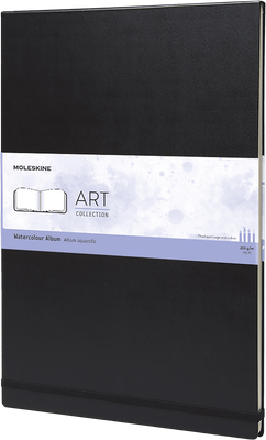 Moleskine Art Watercolor Album, Hard Cover, A3, Plain, Black, 60 Pages (11.5" x 16.50")
