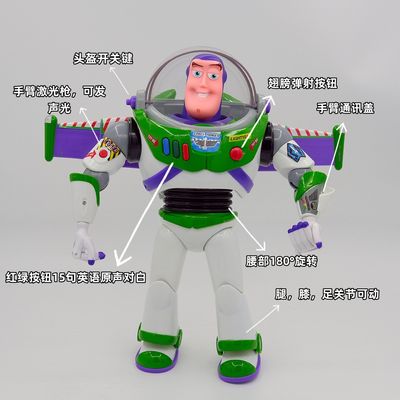 Lightyear Doll Hand-held, Toy Story 2024 New Astronaut, Sounding Luminous Gift Box Attacks
