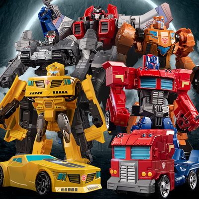 Transformer Deformable Model Toy Car King Kong Robot Bumblebee Dinosaur Steel Cable Handmade Alloy Genuine Children Boy
