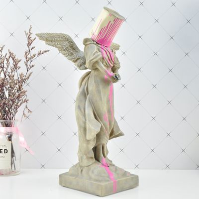 Jian Zhi Home Banksy Banks Escultura Banksy Pintura Cubo de pintura Annamentos Crafts Decoraciones para el hogar