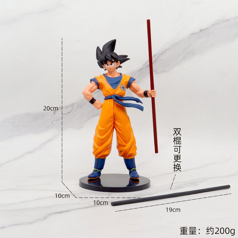 NUEVOS adornos de autos de palo mono King dibujos animados hechos a mano Interior Dragon Ball Monkey King hecho a mano, sort by color: 20th Anniversary Double Stick Wukong (Packed)
