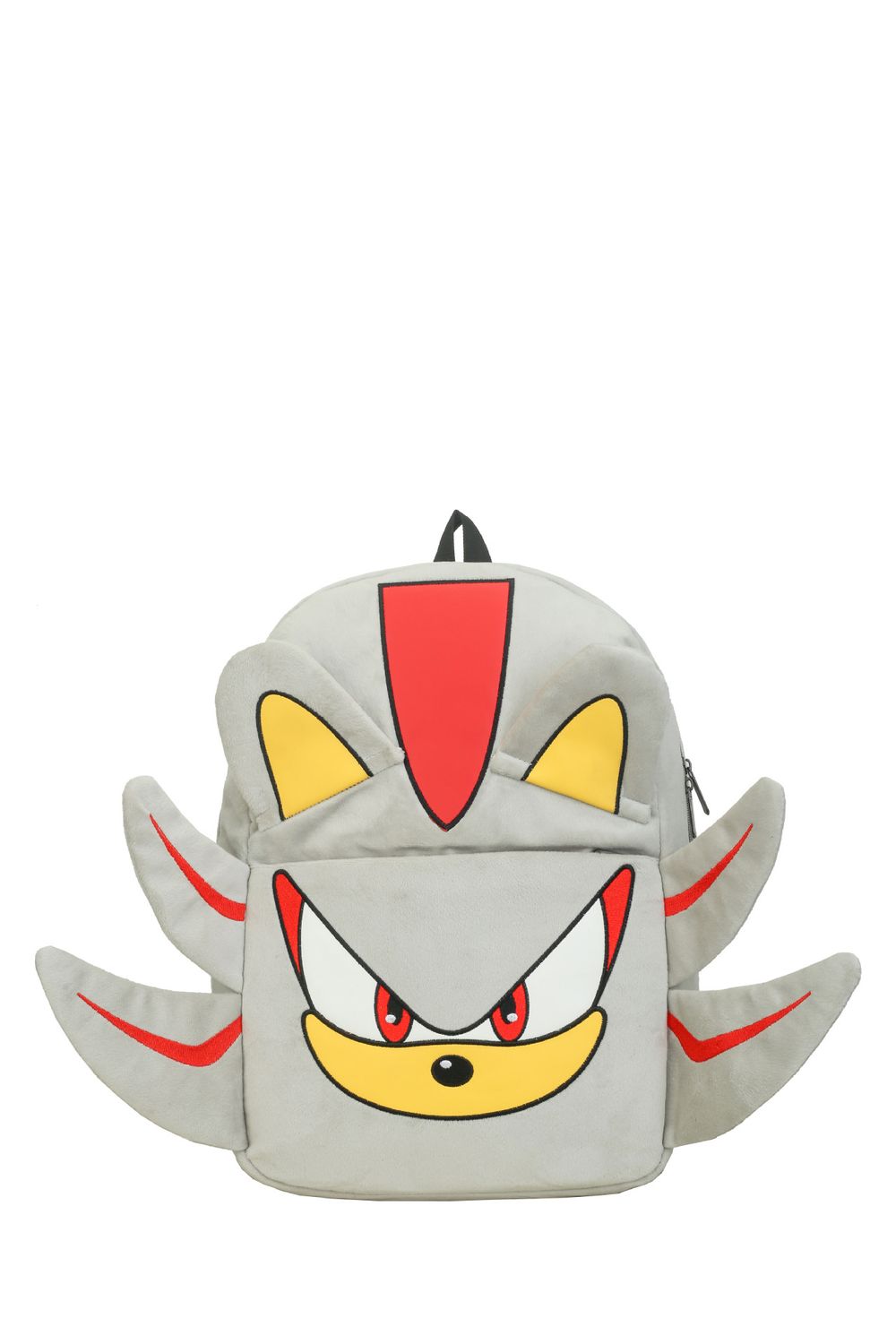 New WLGS Homemade Sonic Shadow Black Plush Niche Backpack Couple Backpack Fire Dragon Backpack, Color: grey