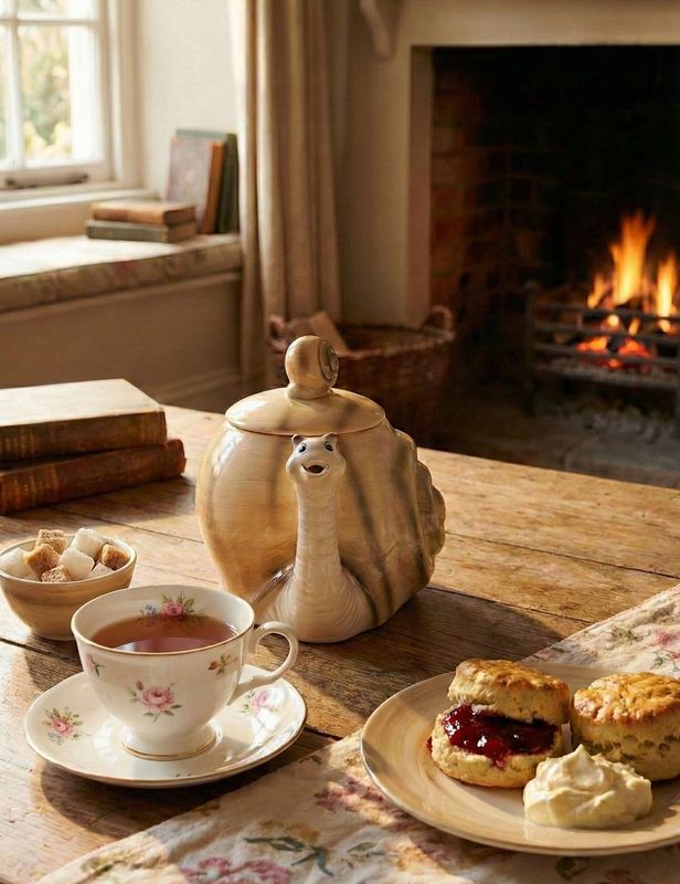 ☕🐌 Siaki Dolomite slakken-theepot – vrolijk onthaasten