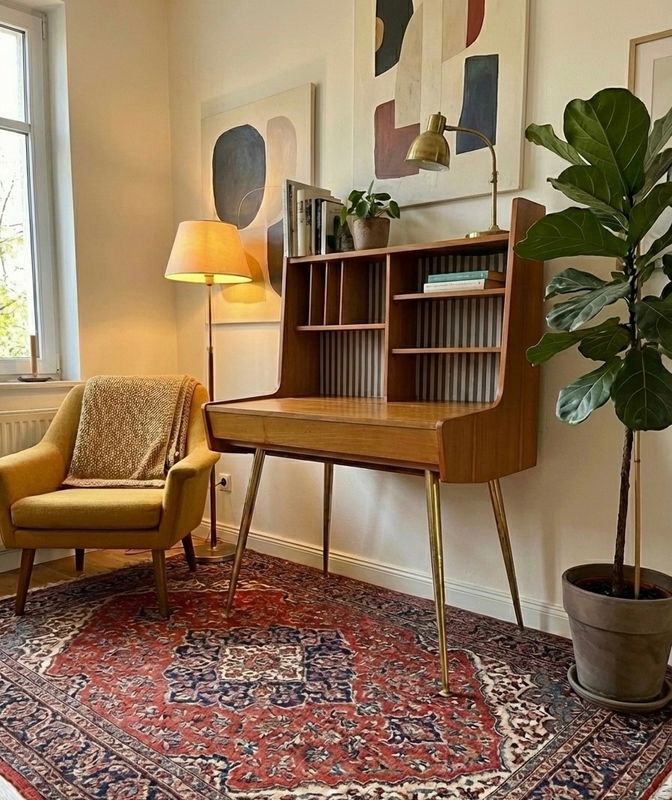 🪞 ✍️Jese Möbel - Mid-century kaptafel/bureau 🪞 ✍️Jese Möbel - Mid-century kaptafel/bureau