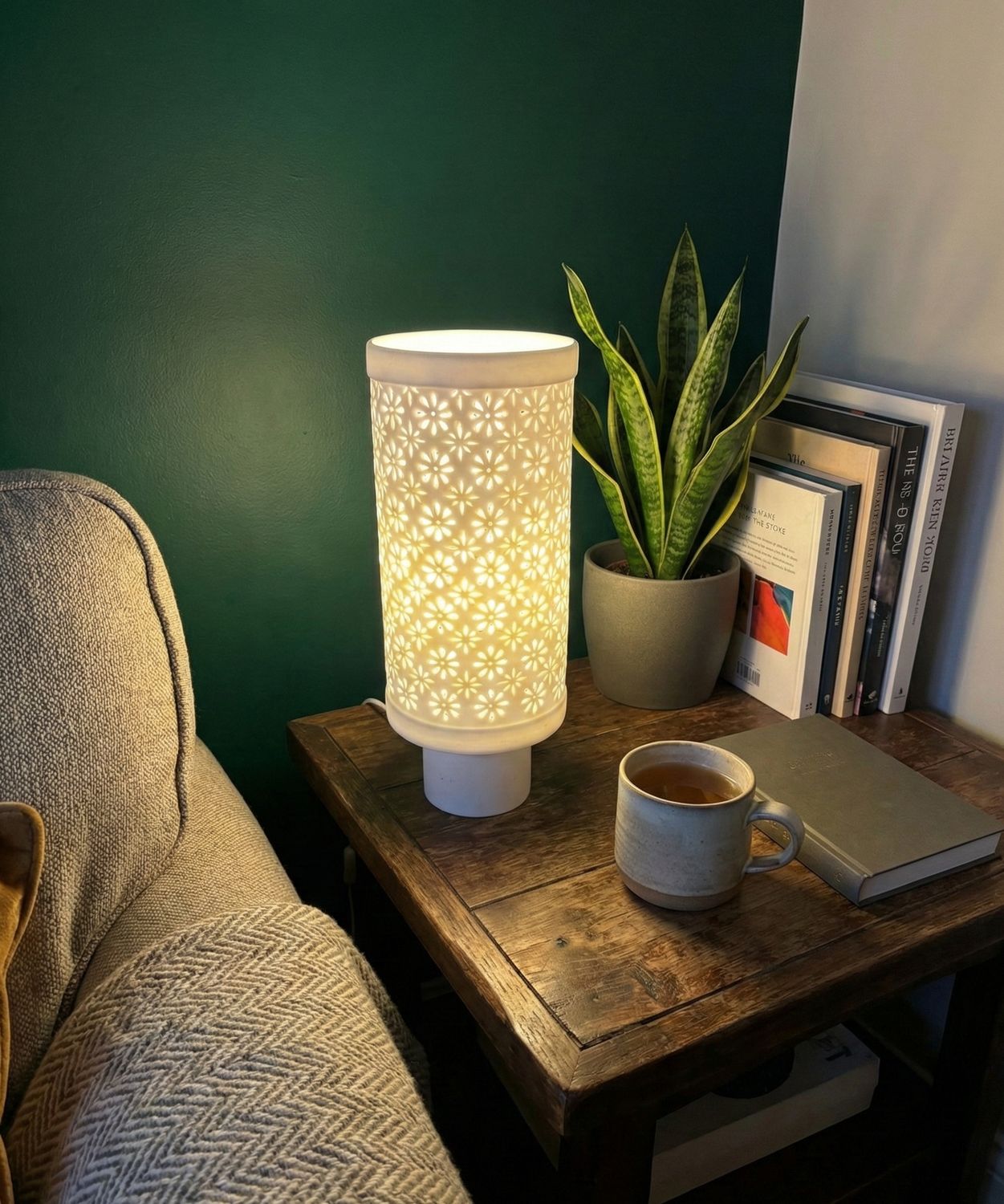 🤍✨ Vintage keramische tafellamp