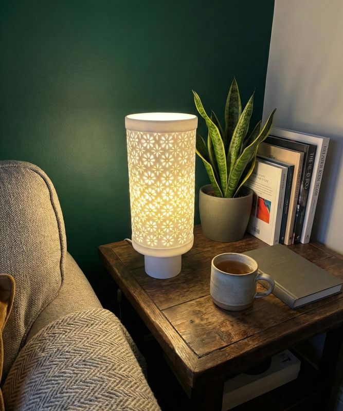 🤍✨ Vintage keramische tafellamp