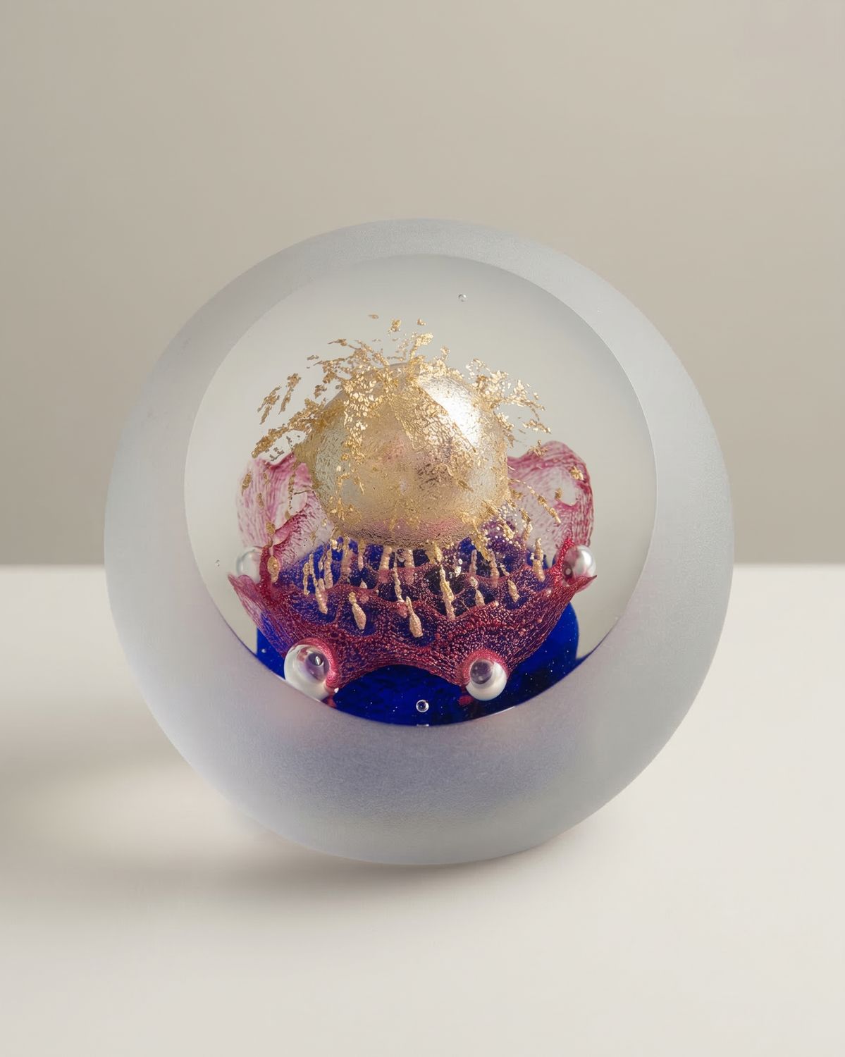 💎✨​Gescha Kristall Presse-Papier – Glaswerkstatt Rheinbach Vintage Art Glass