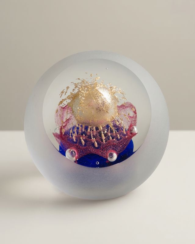 💎✨​Gescha Kristall Presse-Papier – Glaswerkstatt Rheinbach Vintage Art Glass