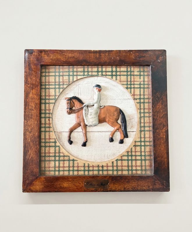 🐎​🤎​​Kokkina du Mossel wandreliëf ruiter te paard