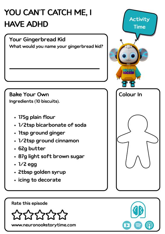 You Can't Catch Me, I Have ADHD Activity Sheet