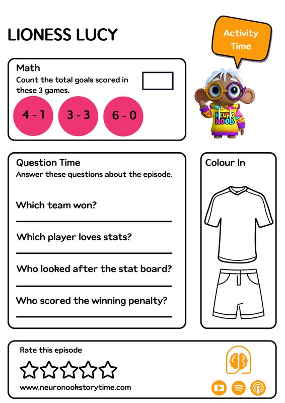 Lioness Lucy Activity Sheet