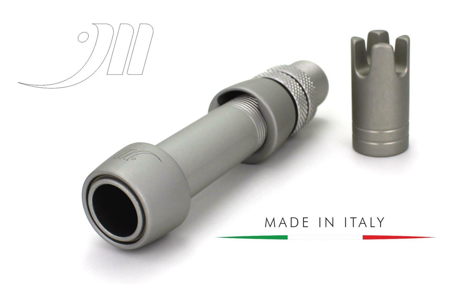 REEL SEAT &amp; GIMBAL KIT, Modello: Colore ARGENTO OPACO Diametro ID 18mm