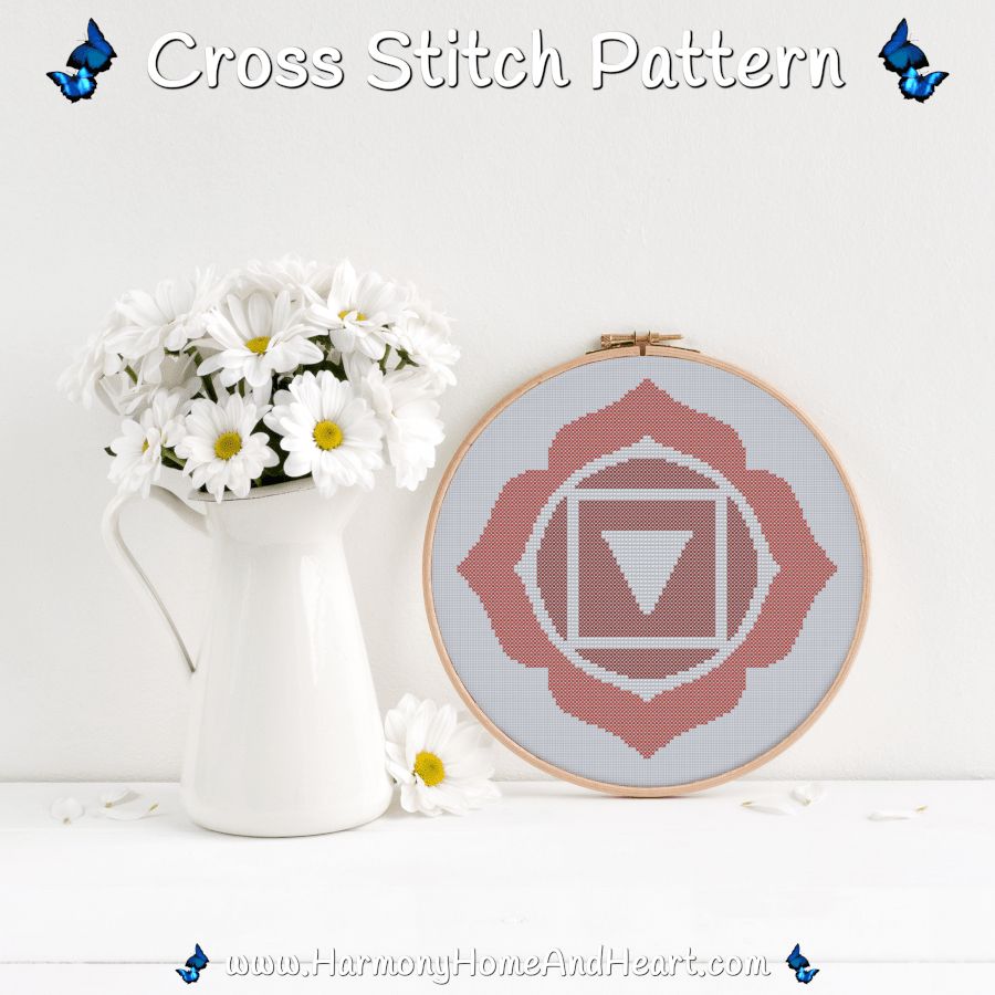 Root Chakra Cross Stitch Pattern