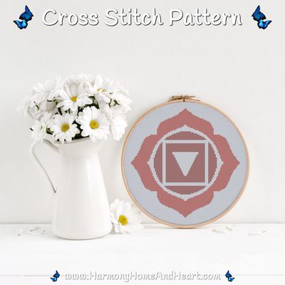 Root Chakra Cross Stitch Pattern