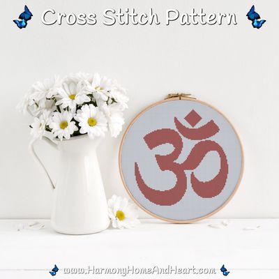 OM Cross Stitch Pattern