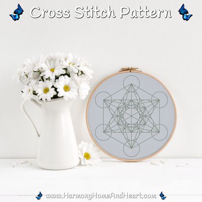 Metatron's Cube Cross Stitch Pattern
