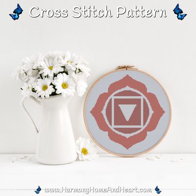 Root Chakra Cross Stitch Pattern