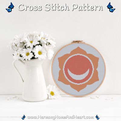 Sacral Chakra Cross Stitch Pattern