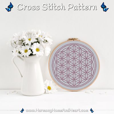 Flower Of Life Cross Stitch Pattern