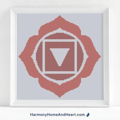 Root Chakra Cross Stitch Pattern