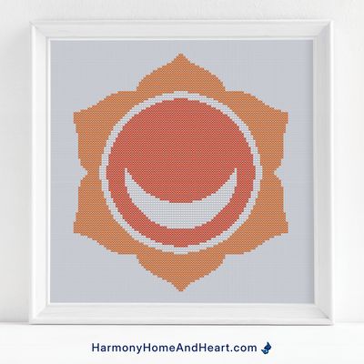 Sacral Chakra Cross Stitch Pattern