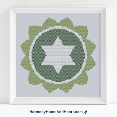 Heart Chakra Cross Stitch Pattern Heart Chakra Cross Stitch Pattern
