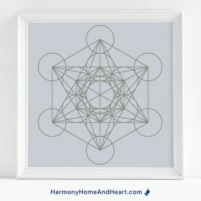 Metatron's Cube Cross Stitch Pattern