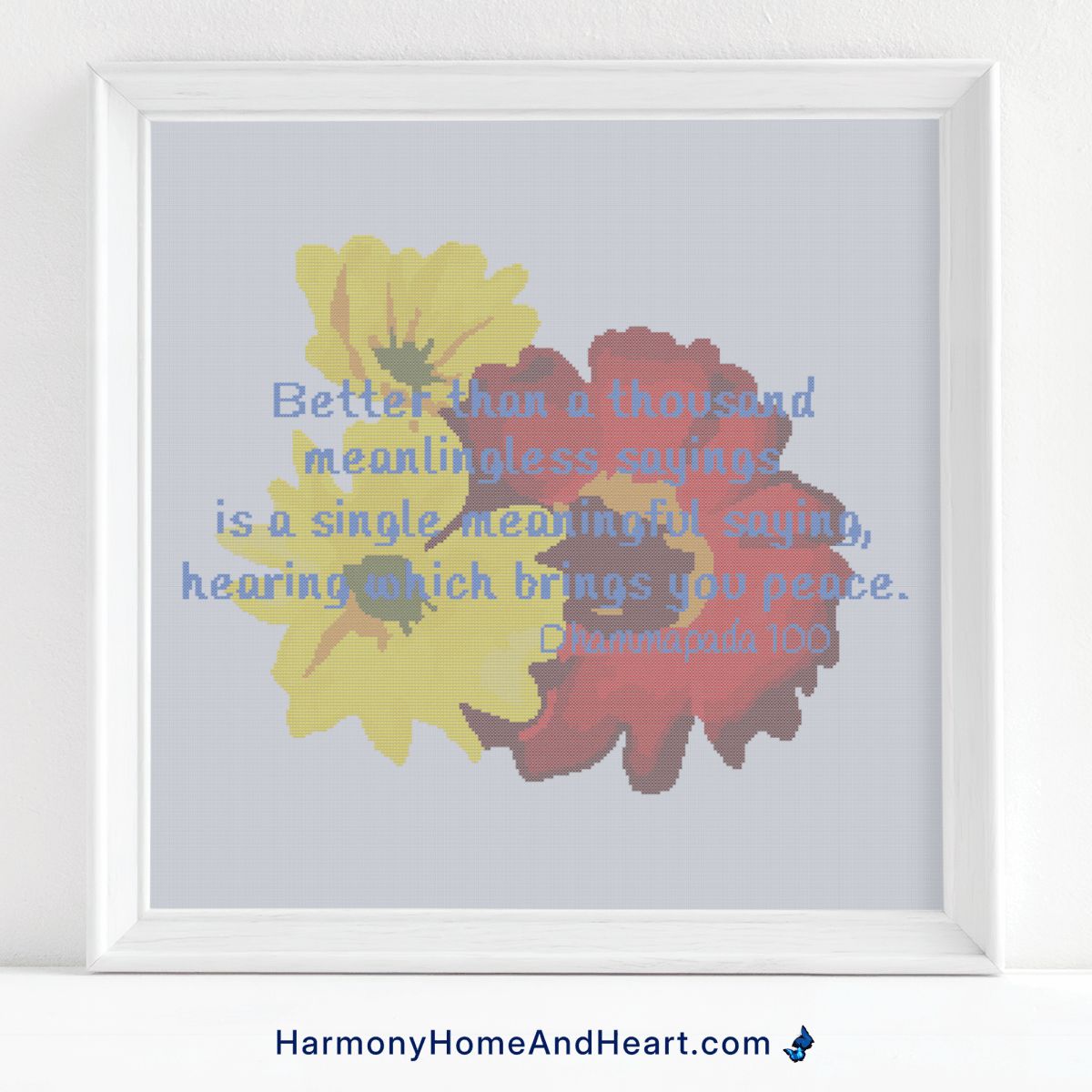 Dhammapada100 Better Than A Thousand Meaningless Sayings Cross Stitch Pattern Dhammapada100 Better Than A Thousand Meaningless Sayings Cross Stitch Pattern