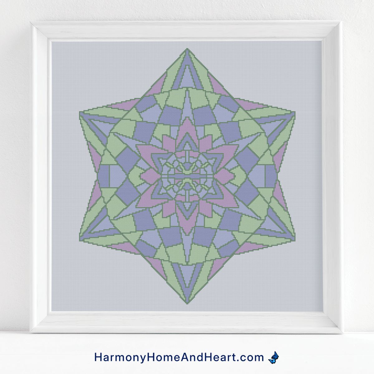 Meadow Radiance Mandala Cross Stitch Pattern