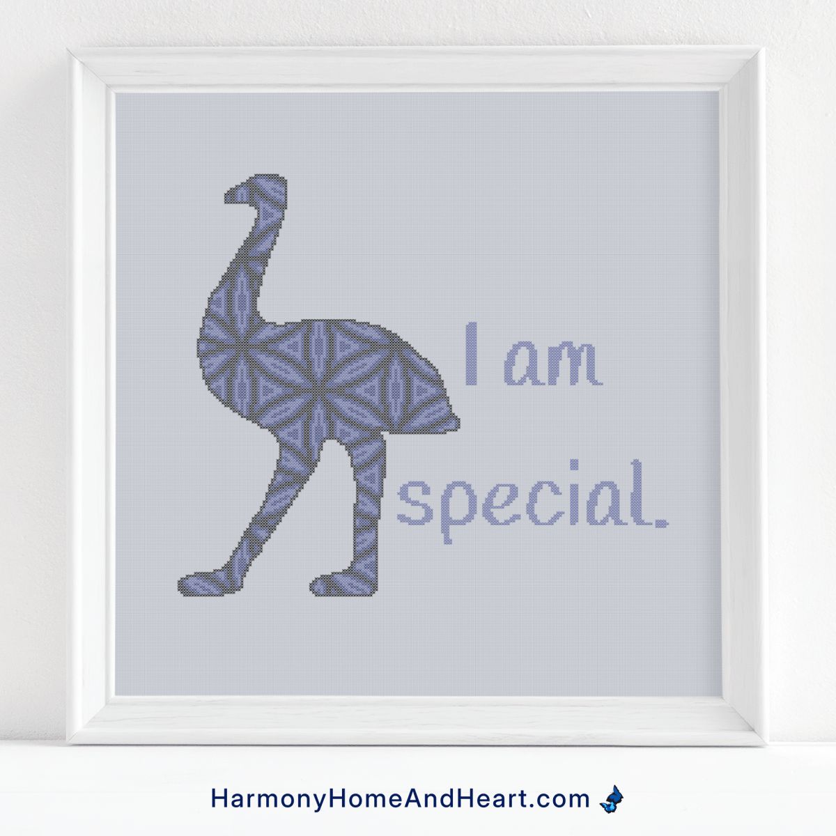 Australian Animal - Emu - I Am Special - Affirmation Cross Stitch Pattern Australian Animal - Emu - I Am Special - Affirmation Cross Stitch Pattern