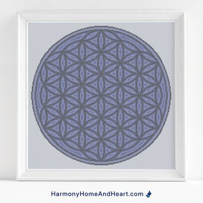 Flower Of Life - Winter Bloom Cross Stitch Pattern Flower Of Life - Winter Bloom Cross Stitch Pattern