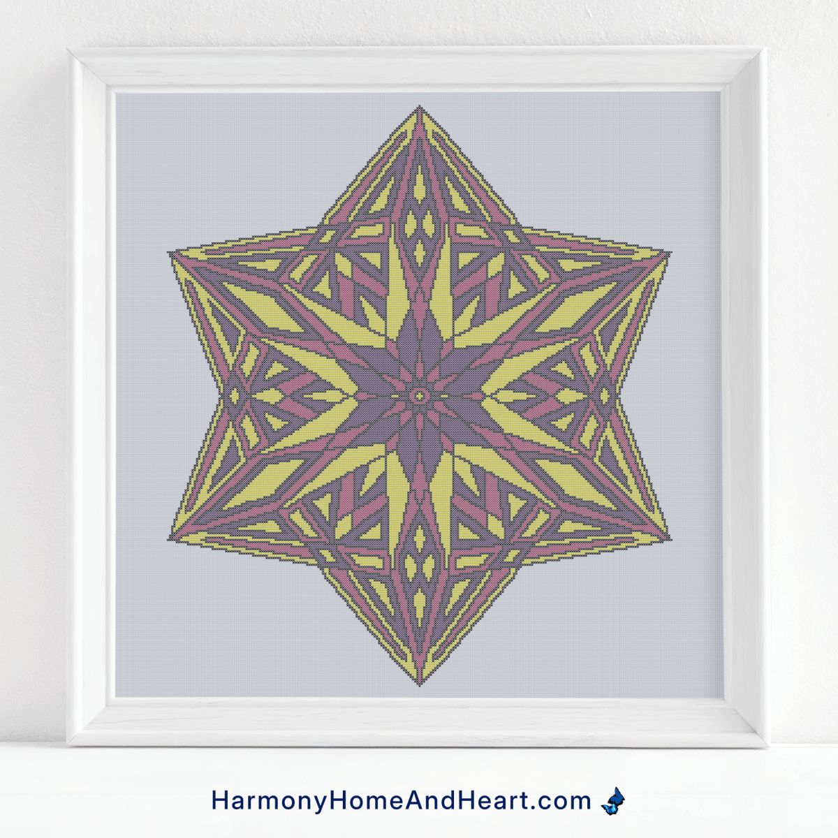 Violet Sun Mandala Cross Stitch Pattern Violet Sun Mandala Cross Stitch Pattern