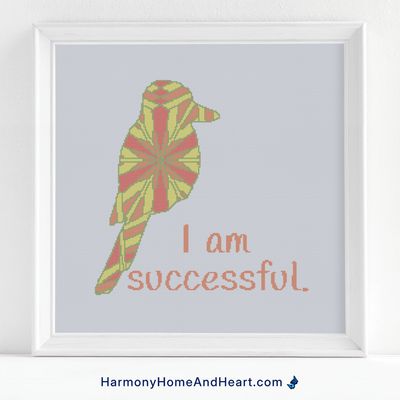 Australian Animal - Kookaburra - I Am Successful - Affirmation Cross Stitch Pattern Australian Animal - Kookaburra - I Am Successful - Affirmation Cross Stitch Pattern