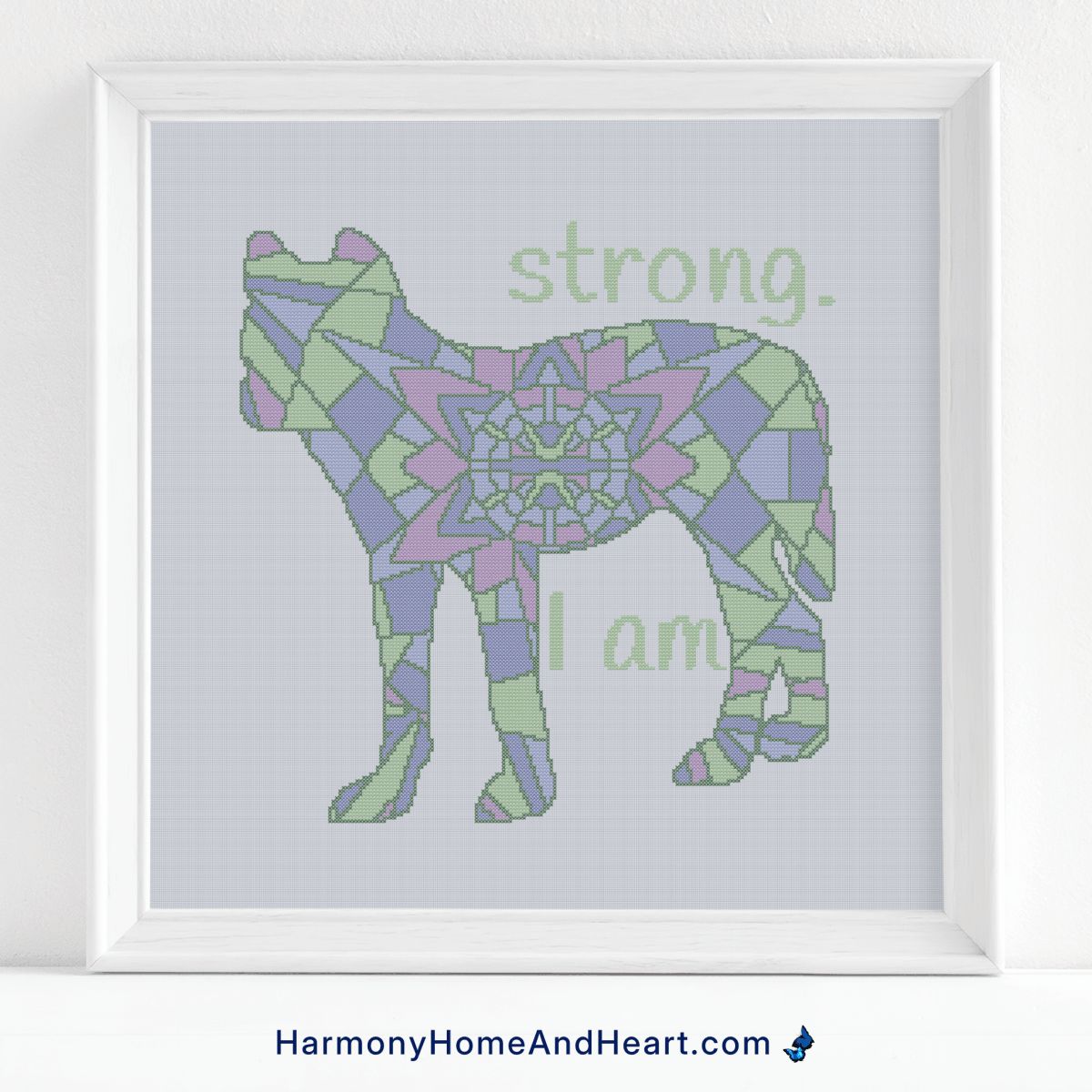 Australian Animal - Dingo - I Am Strong - Affirmation Cross Stitch Pattern Australian Animal - Dingo - I Am Strong - Affirmation Cross Stitch Pattern