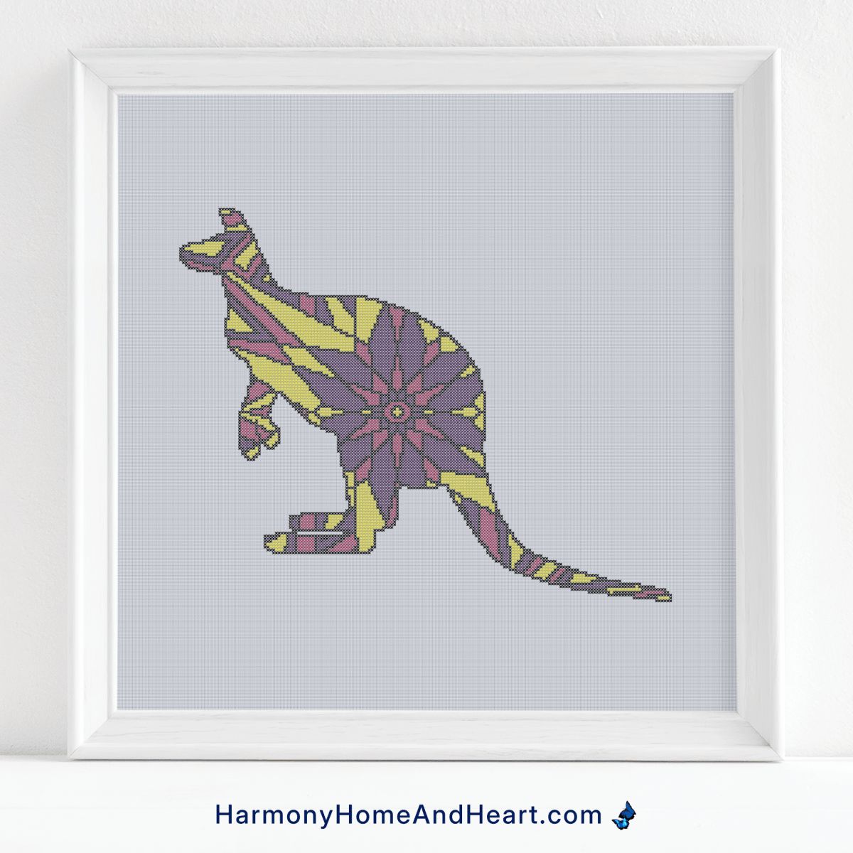 Australian Animal - Kangaroo - Mandala Silhouette Cross Stitch Pattern Australian Animal - Kangaroo - Mandala Silhouette Cross Stitch Pattern