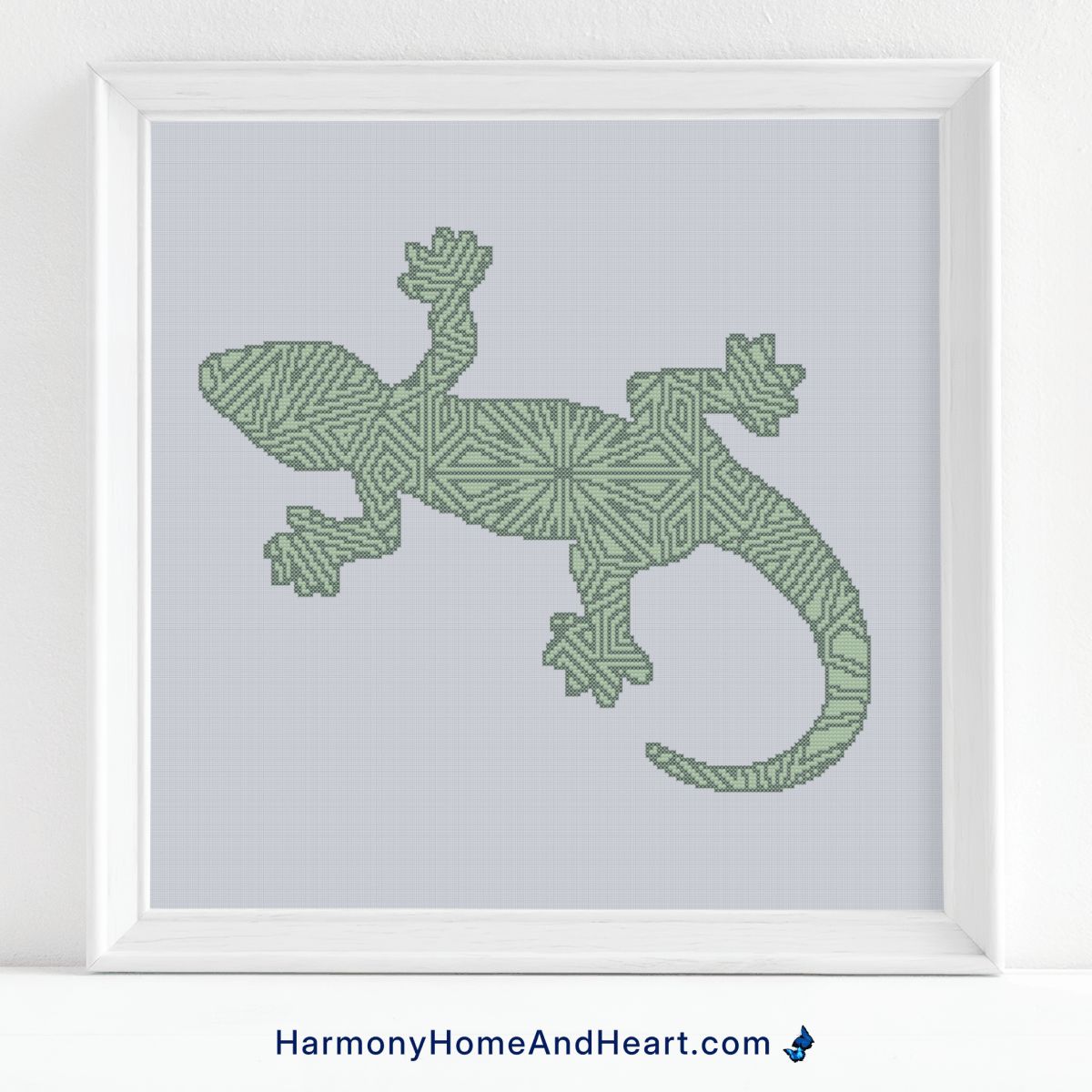 Australian Animal - Gecko - Mandala Silhouette Cross Stitch Pattern Australian Animal - Gecko - Mandala Silhouette Cross Stitch Pattern