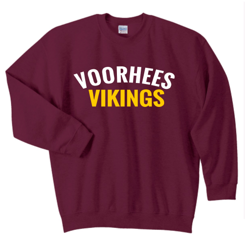 Maroon Voorhees Vikings Crew Neck